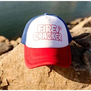 Feather 4 Arrow Kids' Firecracker Trucker Hat - Red White Blue Snapback